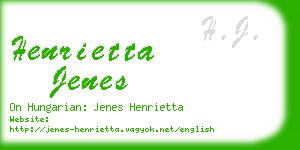 henrietta jenes business card